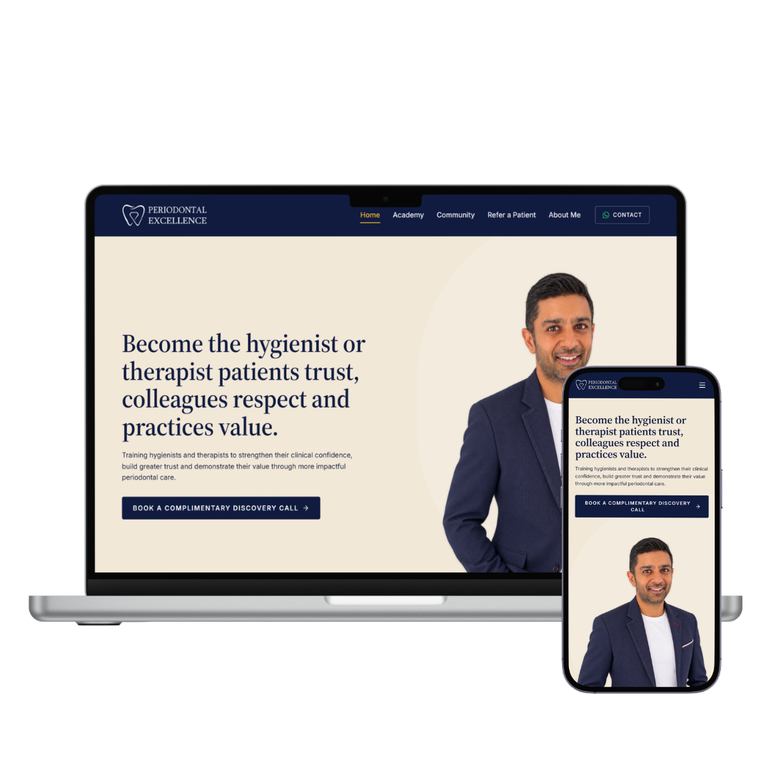 Dr Dip Malde website shown across desktop, tablet and mobile devices